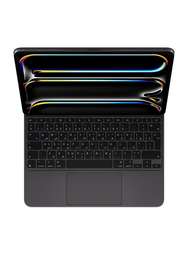 Apple - Magic Keyboard for iPad Pro 13‑inch (M4) - Arabic - Black - Image 1