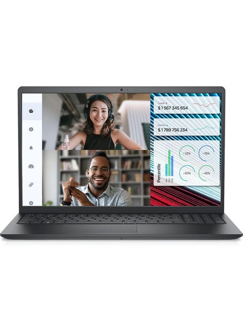 لابتوب فوسترو 3520 بشاشة 15.6 بوصة كاملة الوضوح ومعالج كور i7-1255U وذاكرة وصول عشوائي 8 جيجابايت ومحرك أقراص SSD سعة 512 جيجابايت وبطاقة رسومات إنتل فائقة الوضوح بنظام DOS والإنجليزية أسود