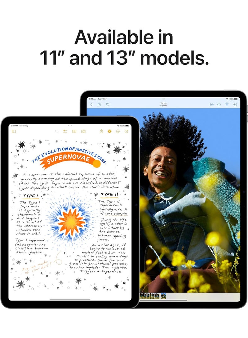 أبل - iPad Air 2024 (الجيل السادس) M2 مقاس 11 بوصة وسعة 256 جيجابايت وواي فاي رمادي - إصدار عالمي - Image 1