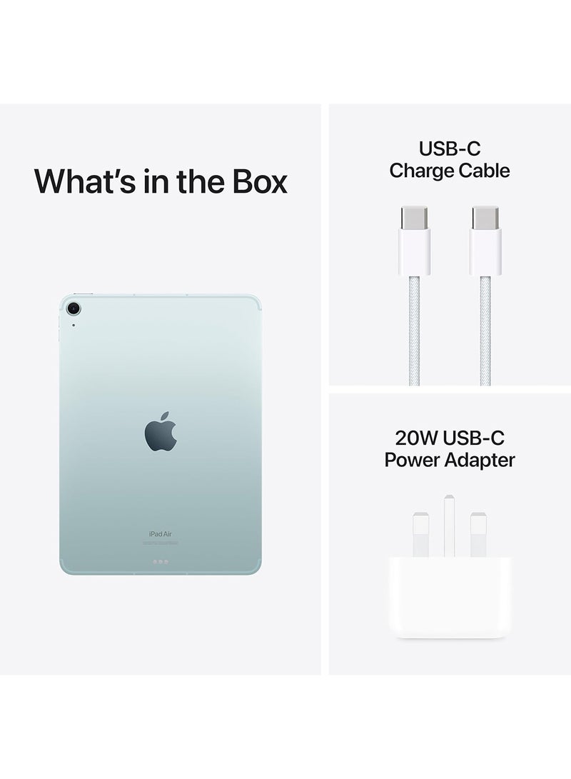 ابل  iPad Air 2024 (الجيل السادس) M2 مقاس 11 بوصة وسعة 512 جيجابايت أزرق اللون - Wi-Fi - إصدار عالمي - Image 5