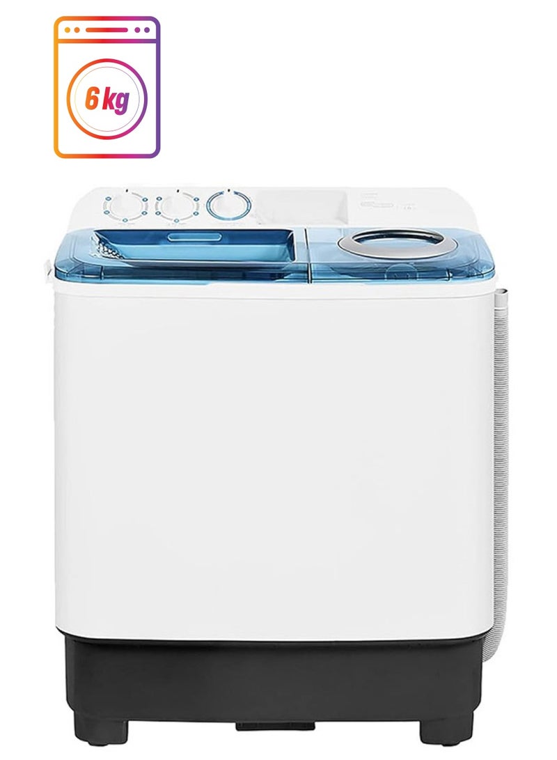 SUPER GENERAL Semi Automatic Washing Machine With Lint Filter 6 kg KSGW65 White  - Image 1