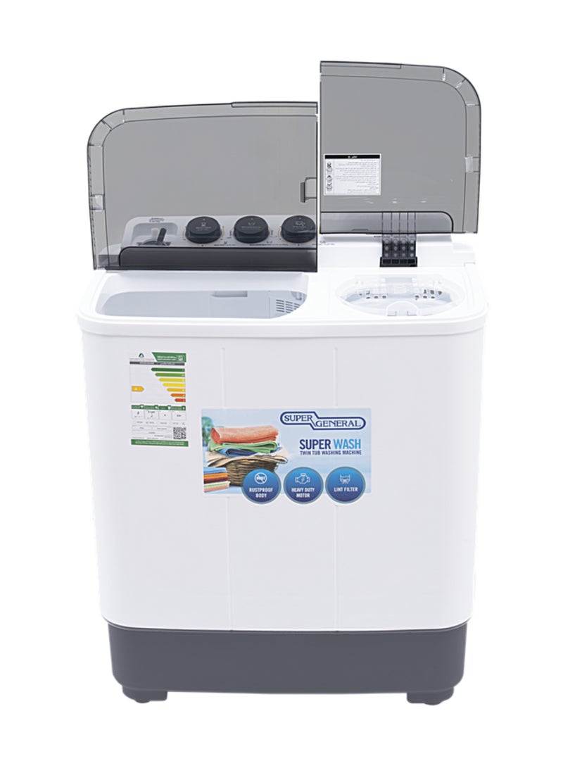 Semi Automatic Washing Machine With Lint Filter 6 kg KSGW65 White