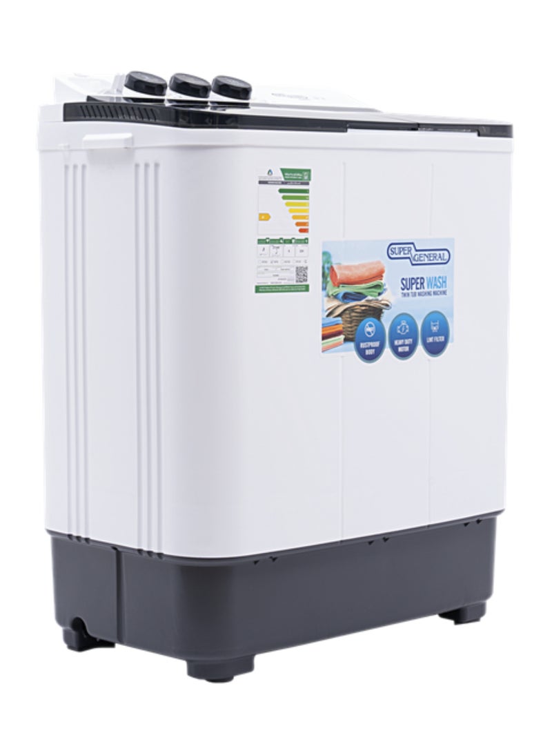 Semi Automatic Washing Machine With Lint Filter 6 kg KSGW65 White