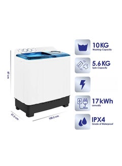 Semi Automatic Washing Machine With Lint Filter 10 kg KSGW105 White - pnsku/N70071526V/45/_/1715262957/a5724415-b16e-40bf-b9ac-c7ad1f1a7bde