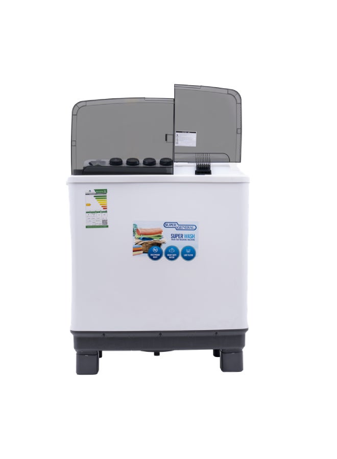 Semi Automatic Washing Machine With Lint Filter 10 kg KSGW105 White