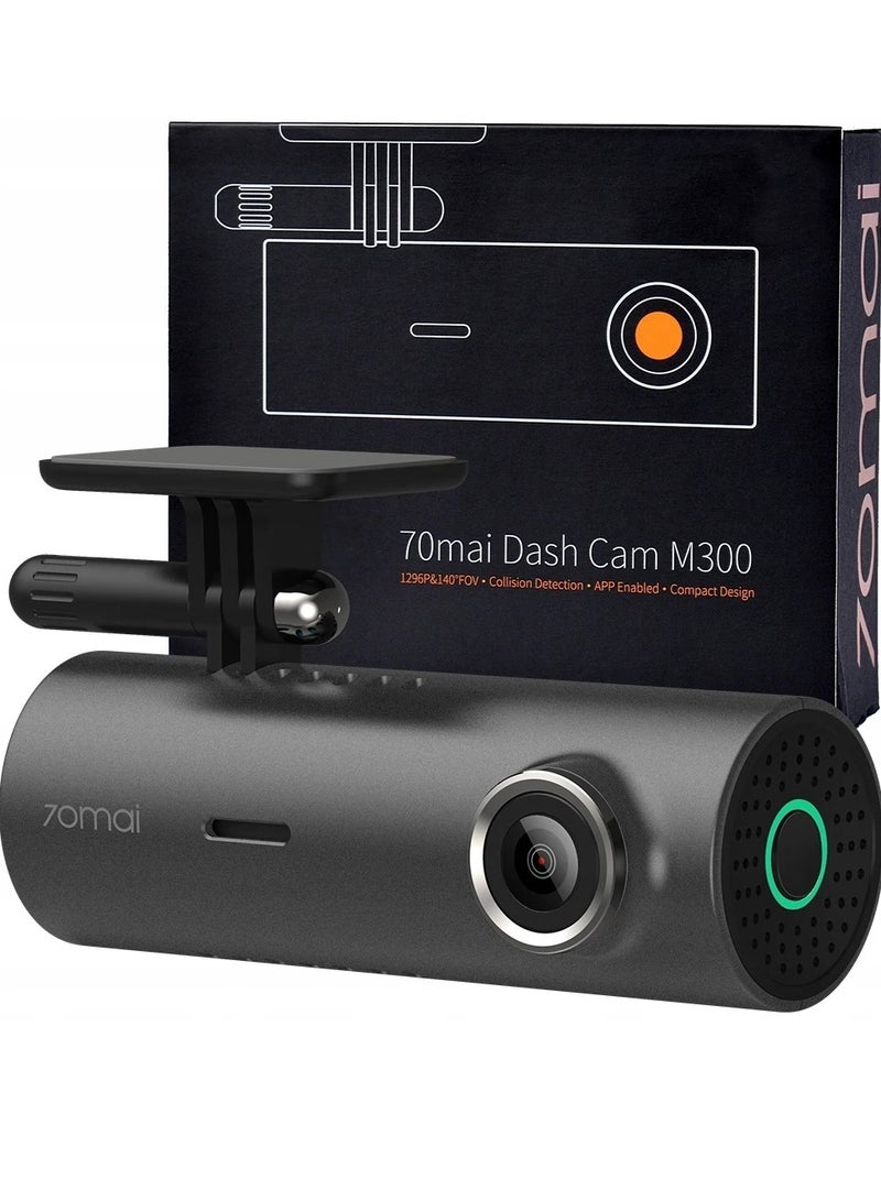 70mai - Dash Cam M300 1296P HD 3D Noise Reduction Vehicle Security Guard-Black - Image 1
