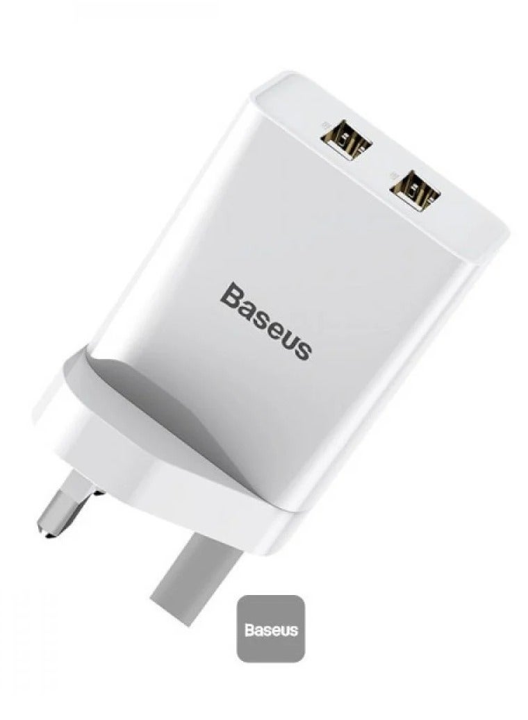 Baseus Speed Mini Dual USB Travel Charger 10.5W White