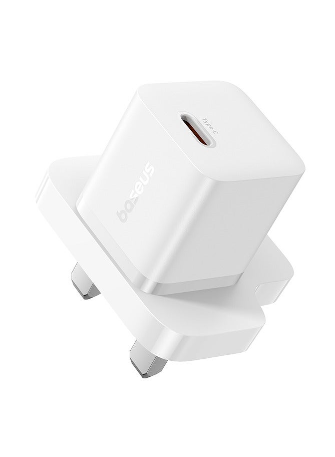 Baseus GaN5 Fast Charger Mini 1C 20W UK Moon White White  - Image 4