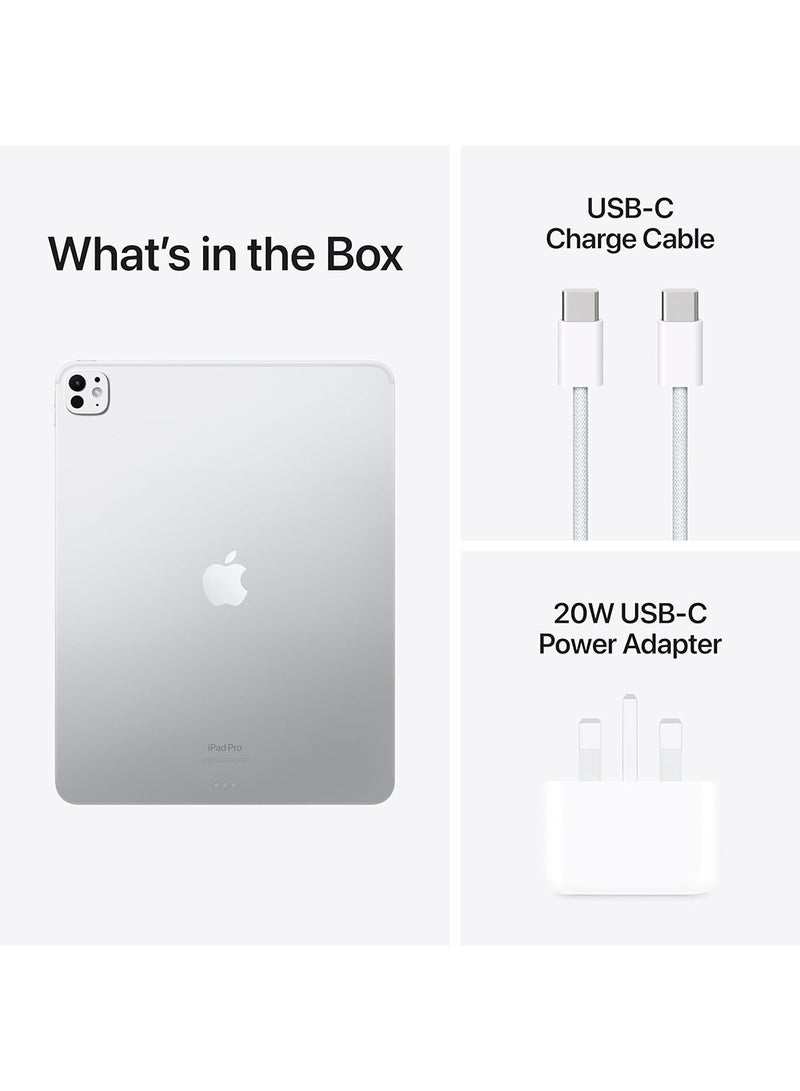 Apple iPad Pro - 2024 (7th Generation) M4 13-Inch, 2TB, WiFi, Silver Nano-Texture Glass - International Version - Image 5