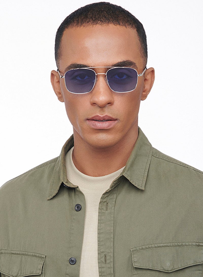 VINCENT CHASE Unisex Polarized Rectangular Sunglasses - VC S14078 - Lens Size: 53 Mm  - Image 3