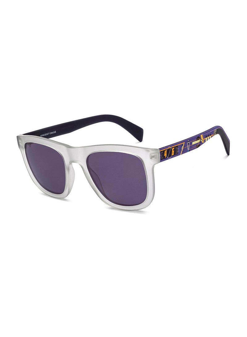 VINCENT CHASE Unisex Polarized Wayfarer Sunglasses - VC S16414 - Lens Size: 53 Mm  - Image 1