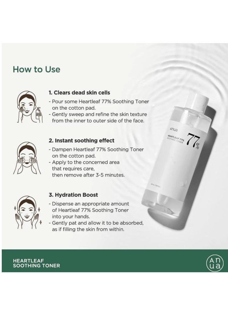 Anua Complete Pack Pore Control Cleansing Oil - Niacinamide Serum 10% - 77% Soothing Toner PH 5.5 - Pore Deep Cleansing Foam - & Massage Roller Korean Beauty Facial Care 630ml  - Image 5