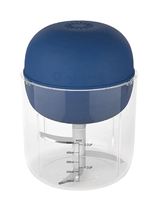 nutricook Rechargeable Chopper With 4 Function BPA Free 500 ml 70 W CH600B-ME Blue  - Image 1
