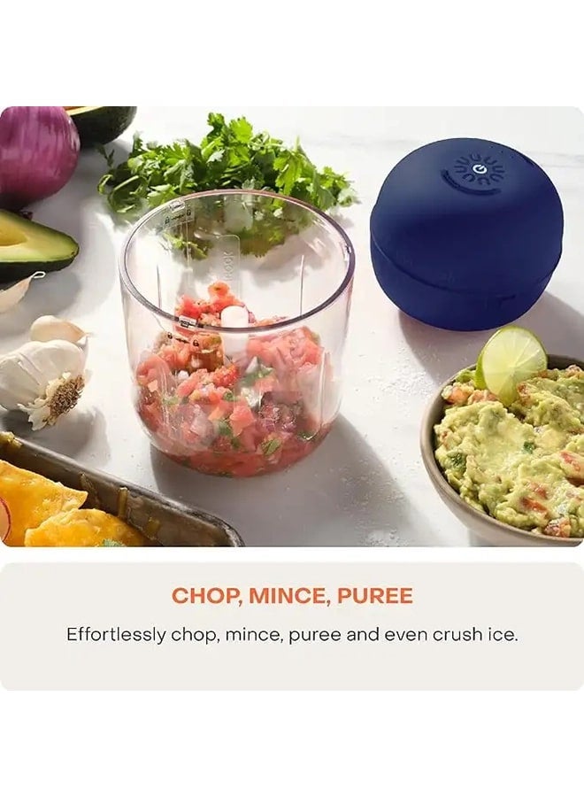 nutricook Rechargeable Chopper With 4 Function BPA Free 500 ml 70 W CH600B-ME Blue  - Image 5