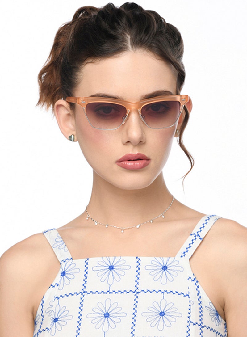 VINCENT CHASE Unisex Polarized Clubmaster Sunglasses - VC S16338 - Lens Size: 53 Mm  - Image 3