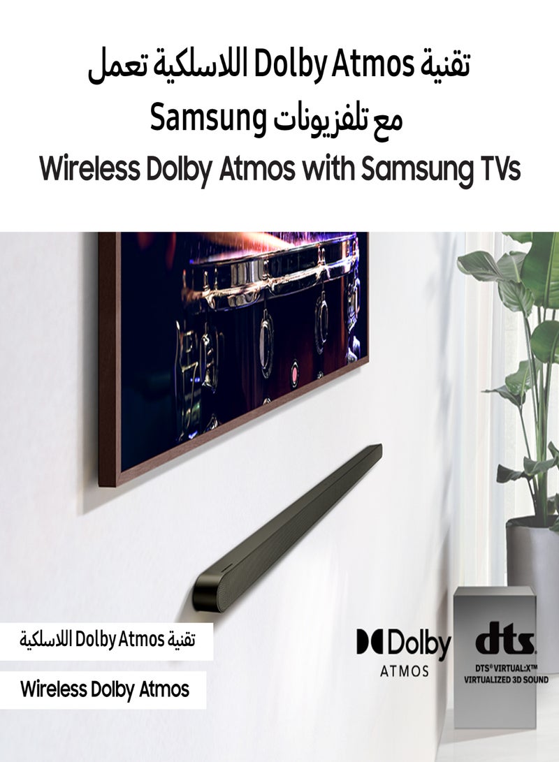 سامسونج - S700D Ultra Slim Wireless Dolby Atmos All In One Soundbar Samsung Saudi Arabia HW-S700D/SA Black - Image 1