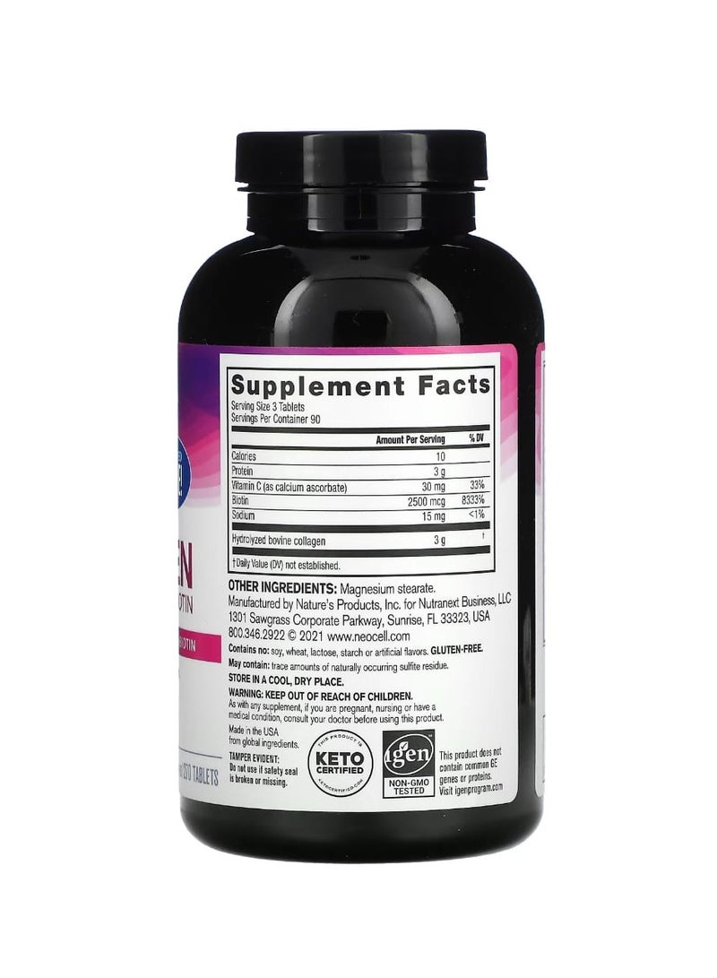 NEOCELL Super Collagen + Vitamin C & Biotin 270 Tablets  - Image 2
