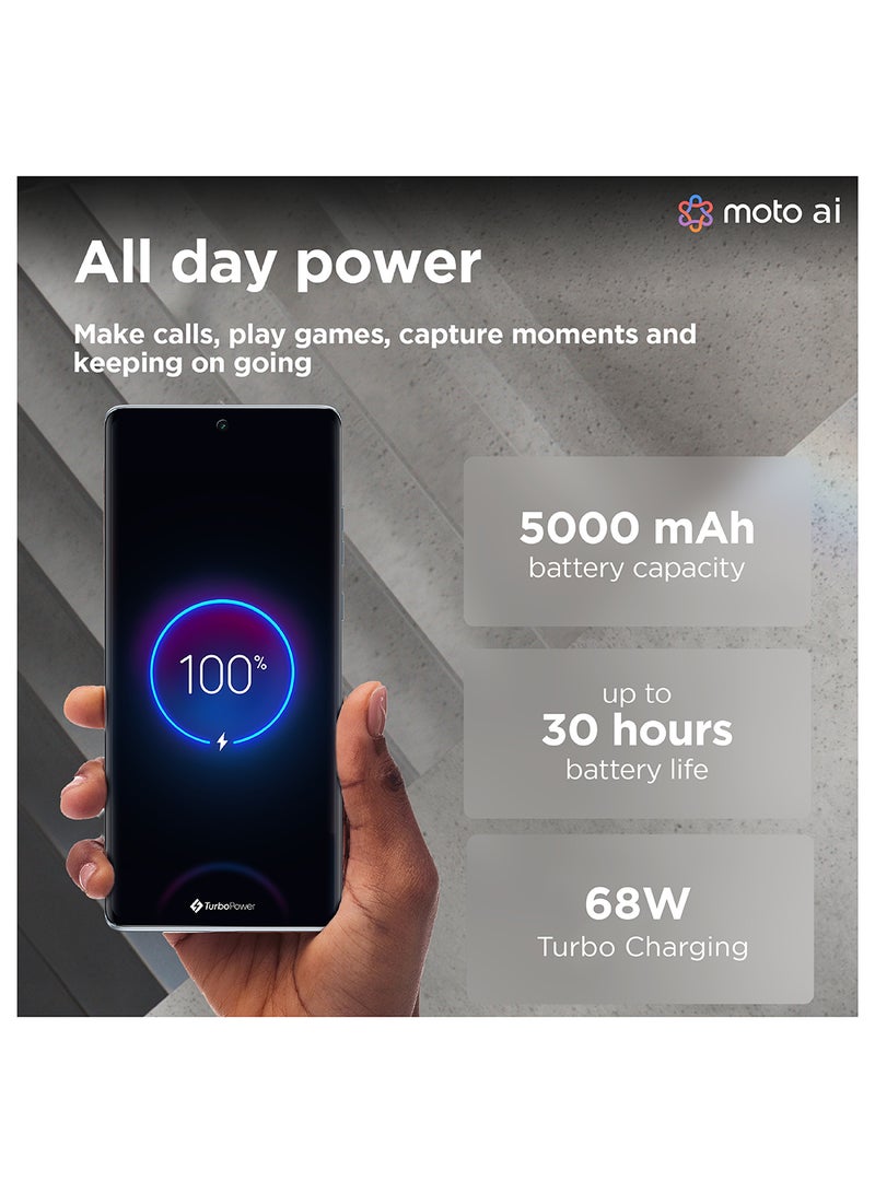 Motorola Edge 50 Fusion Dual SIM Marshmallow Blue 12GB RAM 512GB 5G - Middle East Version - Image 4