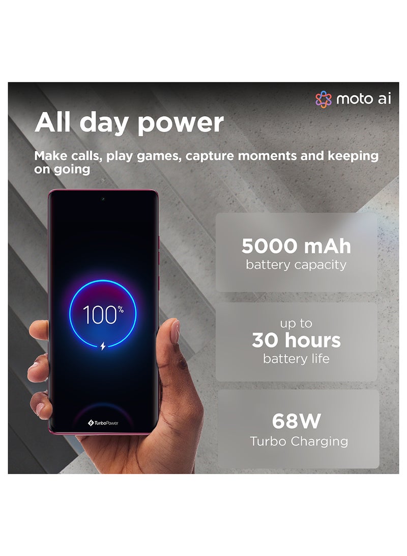 Motorola Edge 50 Fusion Dual SIM Hot Pink 12GB RAM 512GB 5G - Middle East Version - Image 4