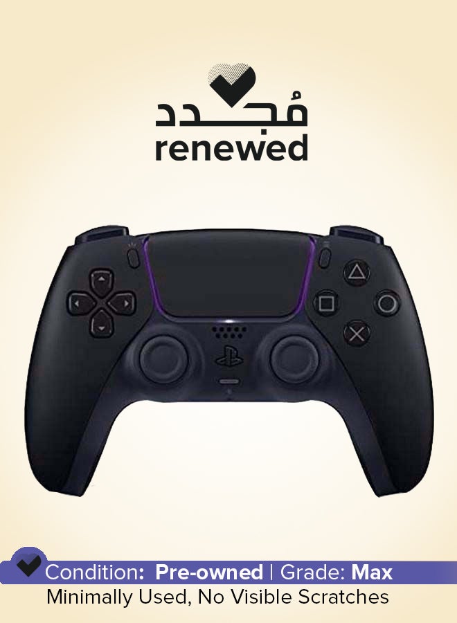 سوني متجدد - وحدة التحكم اللاسلكية DualSense لجهاز PlayStation 5 Midnight Black - Image 1