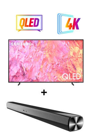 85 Inch QLED 4K Smart TV 2023 QA85Q60CAUXZN + 2.0CH Soundbar Plus Bluetooth, Usb, Fm Radio With 600W PMPO 85Q60C+THN322B Titan Gray - pnsku/N70071747V/45/_/1749037205/eb1600c3-ff91-4f42-a871-dfebf3d522f7
