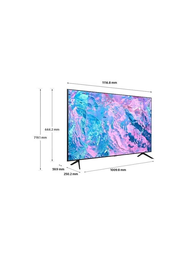 Samsung - 50Inch Crystal UHD 4K Smart TV 2023 UA50CU7000UXZN + 2.0CH Soundbar Plus Bluetooth, Usb, Fm Radio With 600W PMPO 50CU7000+THN322B Black - Image 1