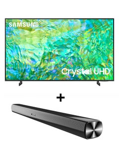 Smart TV, Crystal UHD 4K, CU8000, 50 Inch, 2023, Crystal Processor 4K, Airslim, Dynamic Crystal Color UA50CU8000UXZN+ 2.0CH Soundbar Plus Bluetooth, Usb, Fm Radio With 600W PMPO 50CU8000+THN322B Titan Gray
