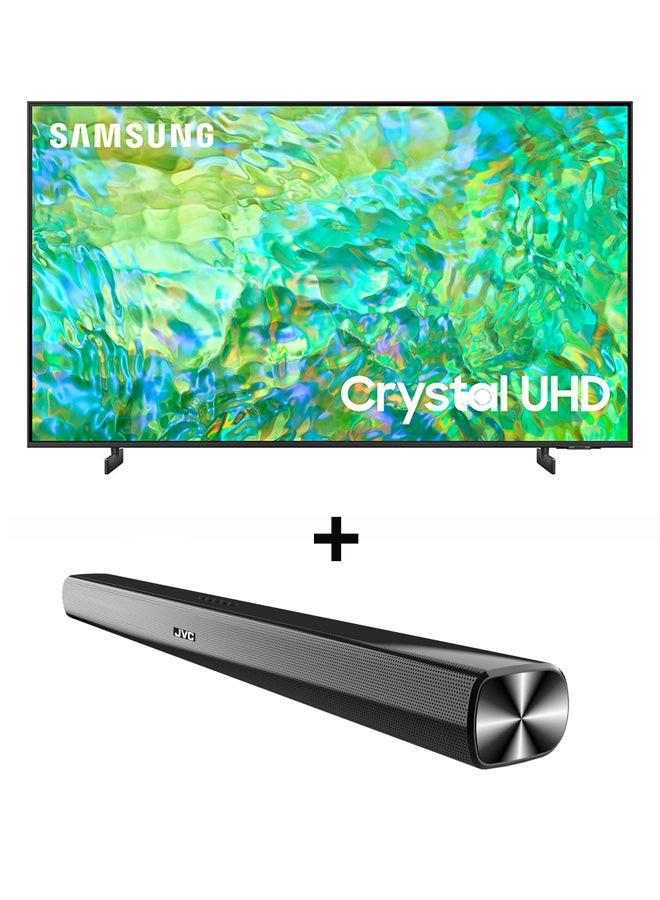 Samsung - Smart TV, Crystal UHD 4K, CU8000, 50 Inch, 2023, Crystal Processor 4K, Airslim, Dynamic Crystal Color UA50CU8000UXZN+ 2.0CH Soundbar Plus Bluetooth, Usb, Fm Radio With 600W PMPO 50CU8000+THN322B Titan Gray - Image 1