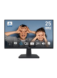 MSI Pro MP251P Business Productivity Monitor, 24.5" FHD IPS Display, 100Hz Refresh Rate, 1ms (MPRT) Response Time, AMD FreeSync Technology, Built-In 2x 2w Speakers Black  - Image 1
