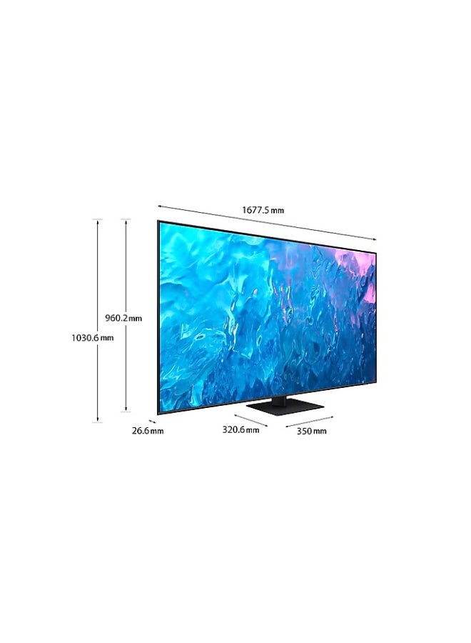 Samsung - 75 Inch QLED 4K Smart TV 2023 75Q70C + 2.0CH Soundbar Plus Bluetooth, Usb, Fm Radio With 600W PMPO 75Q70C+THN322B Titan Gray - Image 1