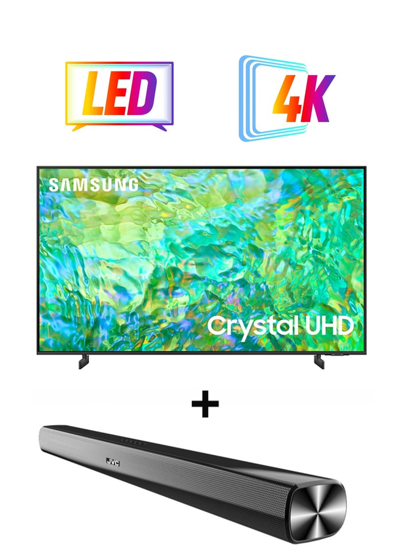 سامسونج تلفزيون ذكي، Crystal UHD 4K، CU8000، 85 بوصة، 2023، معالج كريستال 4K، Airslim، لون كريستالي ديناميكي + مكبر صوت 2.0CH بالإضافة إلى بلوتوث، USB، راديو Fm مع 600 وات PMPO - Image 1