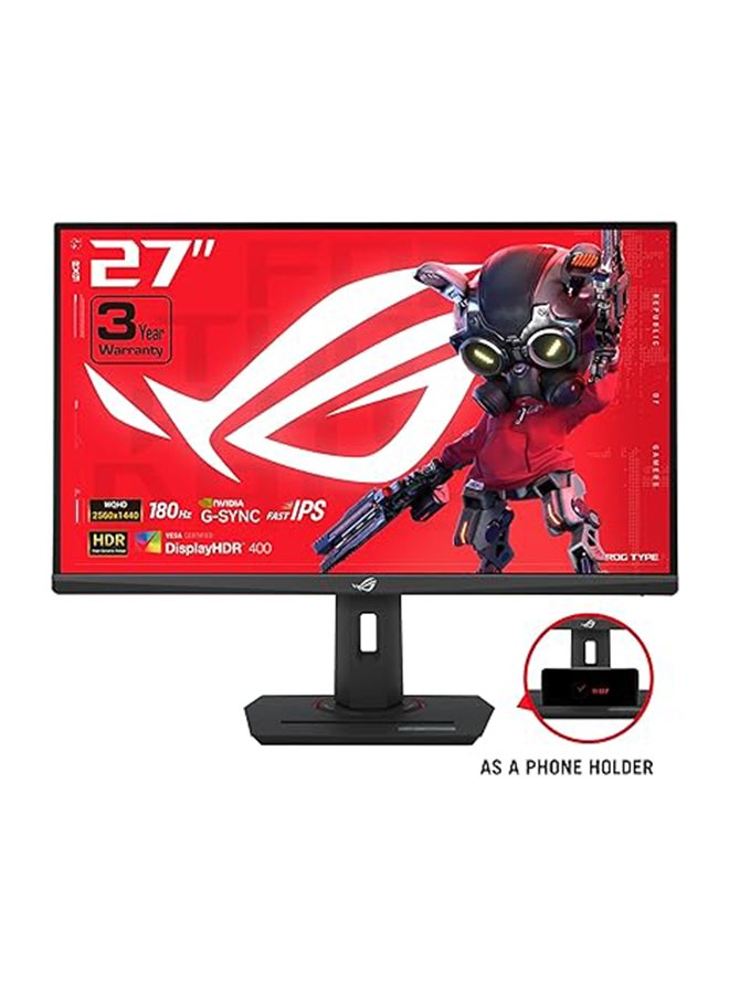 ASUS - ROG Strix XG27ACS USB Type-C Gaming Monitor, 27" WQHD Fast IPS Display, 180Hz Refresh Rate, 1ms (GtG) Response Time, NVIDIA G-Sync & AMD FreeSync Technology| 90LM09Q0-B01170 Black - Image 1