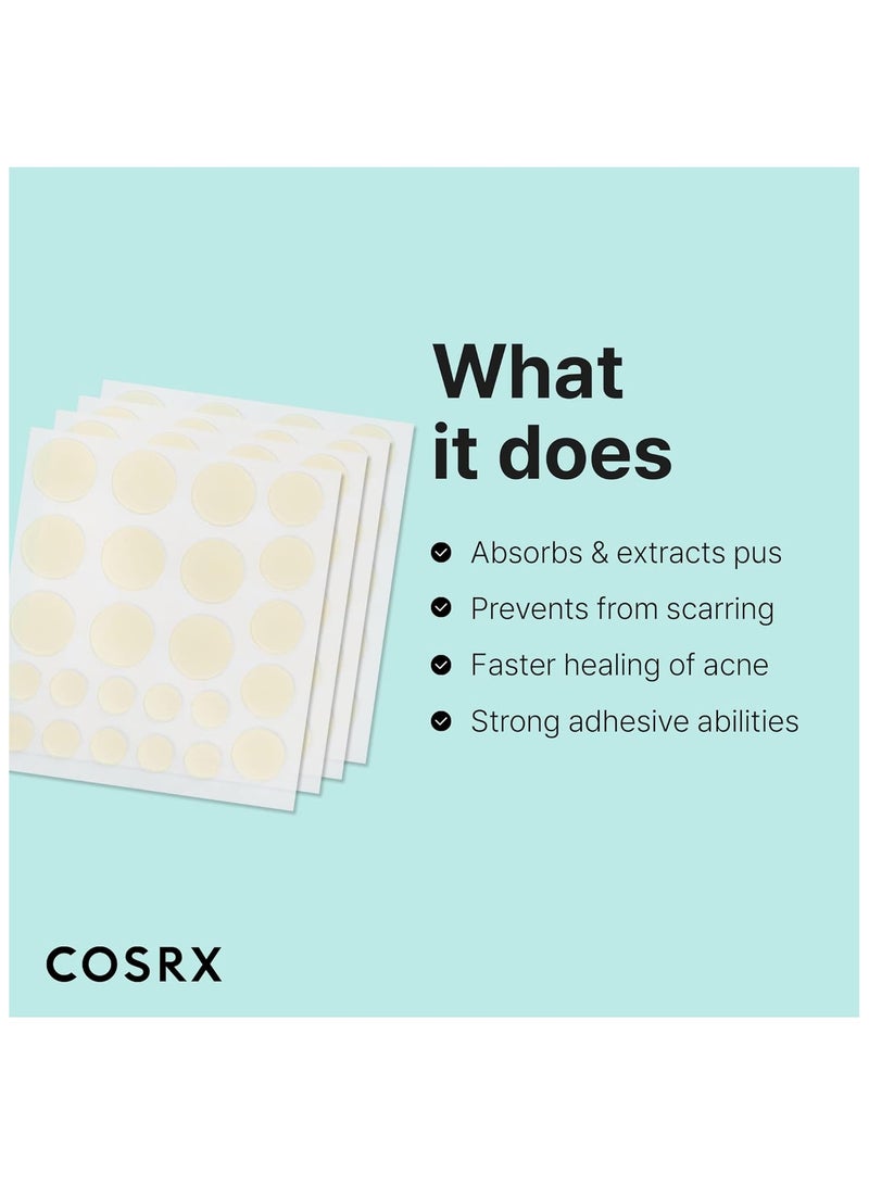 Cosrx - Acne Pimple Patch (96 Count) Absorbing Hydrocolloid Spot Treatment Fast Healing, Three Sizes 4cm - Image 1