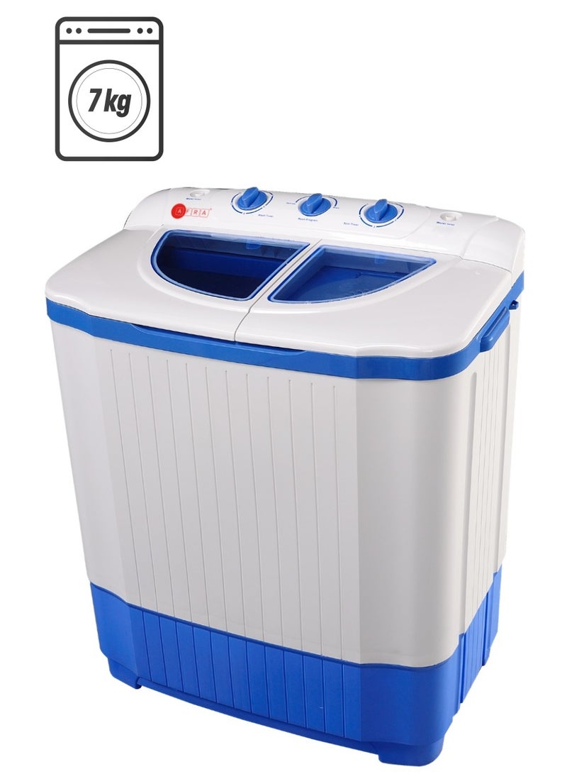 عفرا غسالة بحوضين، سعة 6 كجم، هيكل مزدوج الطبقة، معتمدة من هيئة الإمارات للمواصفات والمقاييس (ESMA)، ضمان لمدة عامين - Image 1