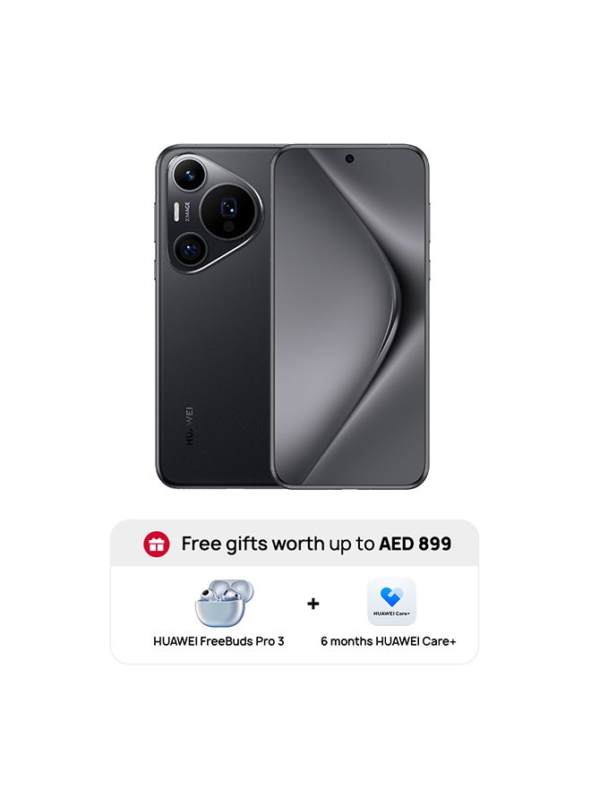 HUAWEI Pura 70 Pro Dual SIM Black 12GB RAM 512GB + Huawei Freebuds Pro3 + 6 month Huawei Care+ - Middle East Version - Image 1