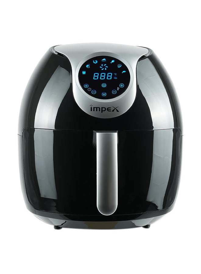 10 Ltr Digital Air Fryer, Blue LED Sensor Touch Panel, Hot Air Technology, 7 Pre-Set Menus, Adjustable Temperature 80-200°C, Detachable Non-Stick Basket, 60-Min Timer, Cool Touch Handle, 1800W Power, Healthy Frying 10 L 1800 W AF 4310 Black\Silver