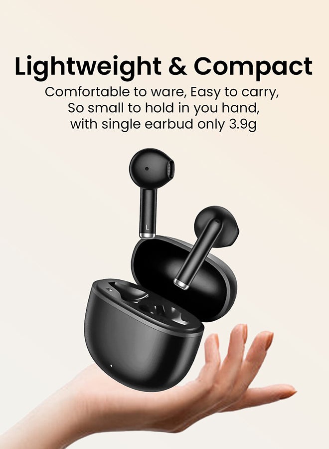 Ailybuds Lite T29 Truly Wireless Earbuds With Bionic Arc Design,Strong 5.3 Bluetooth Connection, 28 Hours Battery Life & 68 ms Low Latency Midnight Black