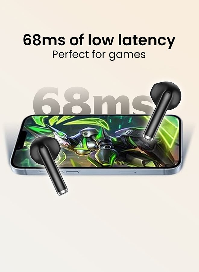 Ailybuds Lite T29 Truly Wireless Earbuds With Bionic Arc Design,Strong 5.3 Bluetooth Connection, 28 Hours Battery Life & 68 ms Low Latency Midnight Black