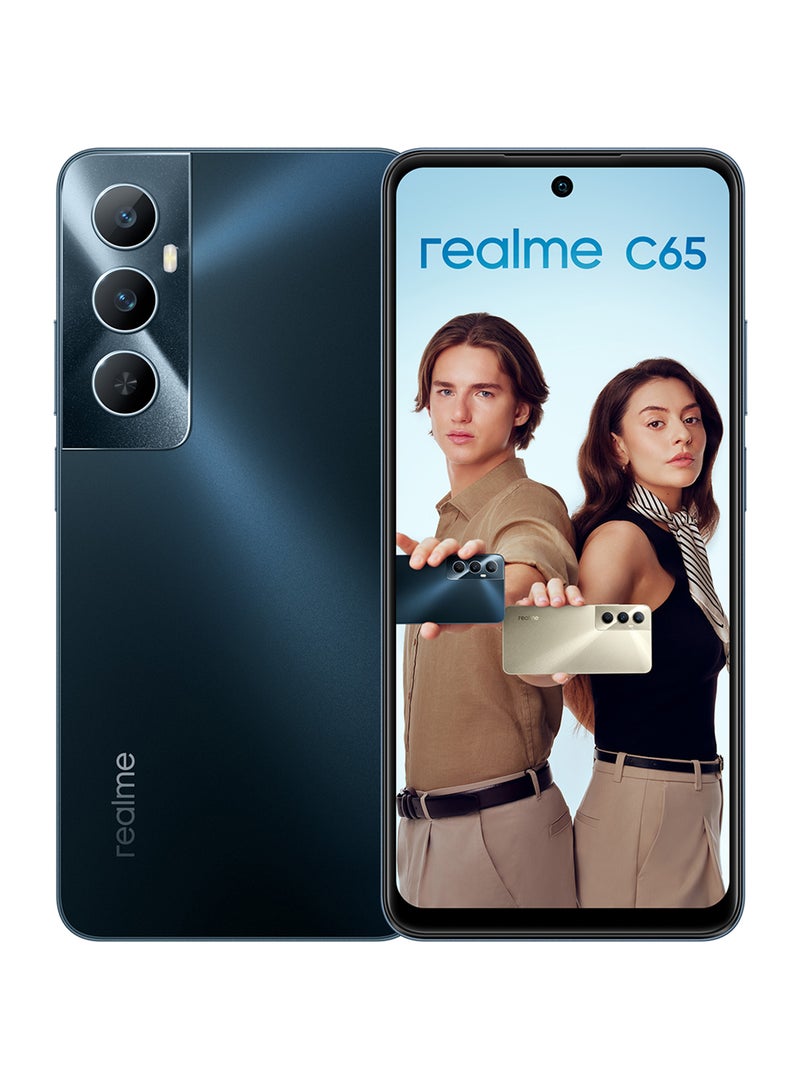 ريل مي - هاتف C65 ثنائي الشريحة بلون أسود ستارلايت وذاكرة وصول عشوائي (RAM) سعة 8 جيجابايت وذاكرة تخزين داخلية 256 جيجابايت ويدعم تقنية الجيل الرابع - إصدار الشرق الأوسط - Image 1