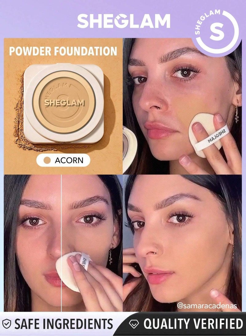 SHEGLAM Skin-Focus High Coverage Powder Foundation - Acorn - Image 1