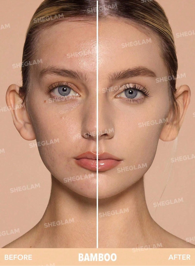 SHEGLAM Skin Focus High Coverage Powder Foundation - Bamboo - Image 2