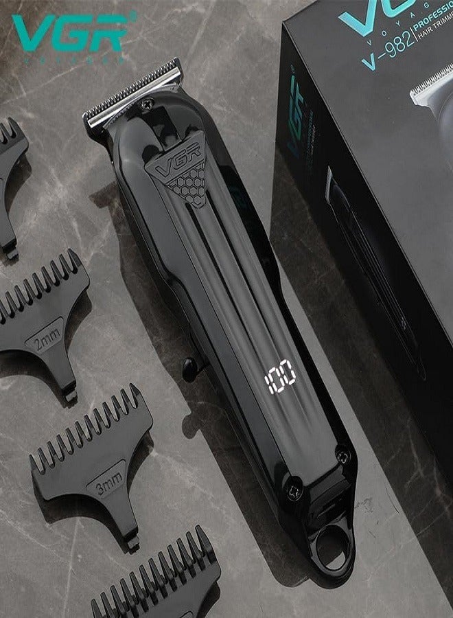 VGR V-982 Digital Display Professional Cordless Hair Clippers Cutter Rechargeable Wireless Hair Grooming Set Beard Trimming - Image 5