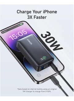Anker 10000 mAh Power Bank, 533 Power Bank (PowerCore 30W), Power IQ 3.0 Portable Charger with PD 30W Max Output, 10,000mAh Battery Pack for iPhone 16/15/14 Series, Samsung, Huawei, Xiaomi, Redmi, Vivo, Oppo White  - Image 2