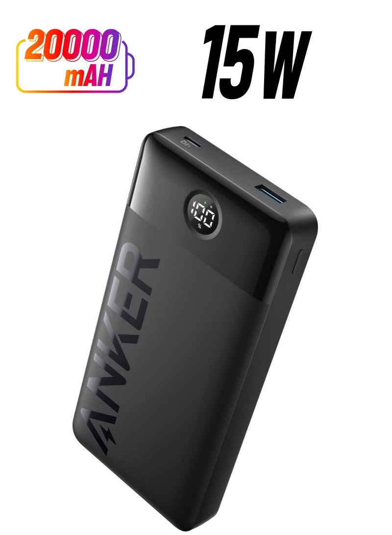 Anker 20000 mAh 326 Power Bank Digital Display Battery Percentage 15W Black - Image 1