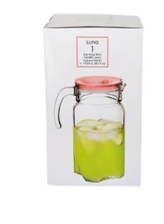 Pasabahce Pasabahce Luna Glass Jug with Pink Lid 1700ml  - Image 2