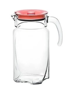 Pasabahce Pasabahce Luna Glass Jug with Pink Lid 1700ml  - Image 1