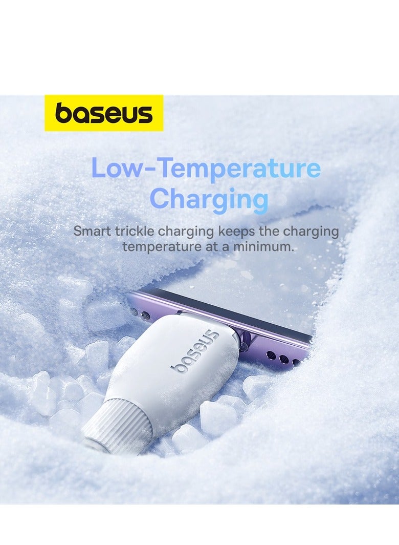 Baseus - USB C To Lightning Cable 2m Fast Charging Power Delivery And Data Transfer PD 20W iPhone Cable For iPhone 14/14 Pro/14 Plus/14 Pro Max, iPhone 13 12 11 Pro Max XS X 8 7 6, iPad And More- White - Image 1