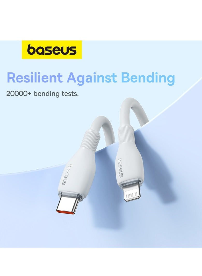 Baseus - USB C To Lightning Cable 1.2m Fast Charging Power Delivery And Data Transfer PD 20W iPhone Cable For iPhone 14/14 Pro/14 Plus/14 Pro Max, iPhone 13 12 11 Pro Max XS X 8 7 6, iPad And More- White - Image 1