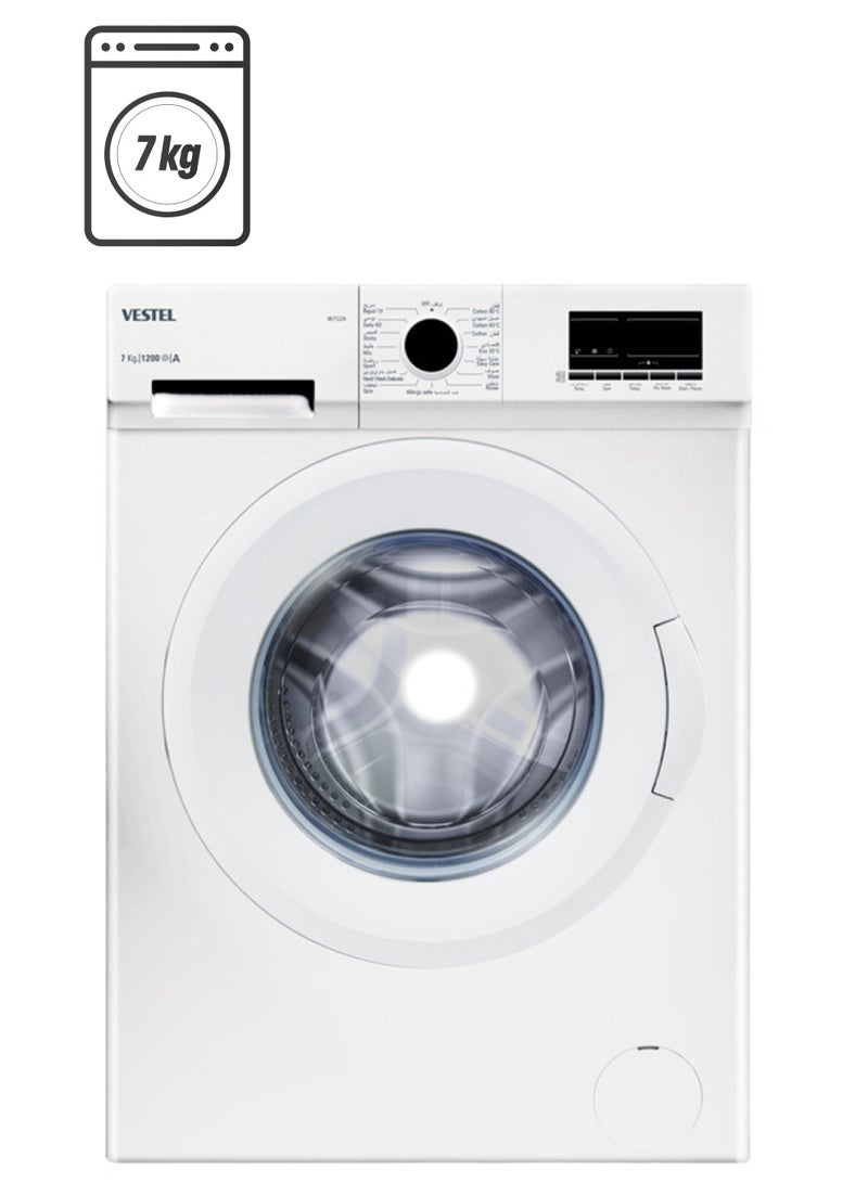 VESTEL Freestanding  Washer 7 kg 2100 W W7124 White - Image 1