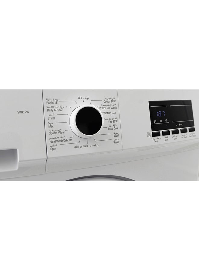 VESTEL Front Load Washing Machine, 15 programs 8 kg 2200 W W8124 White - Image 5